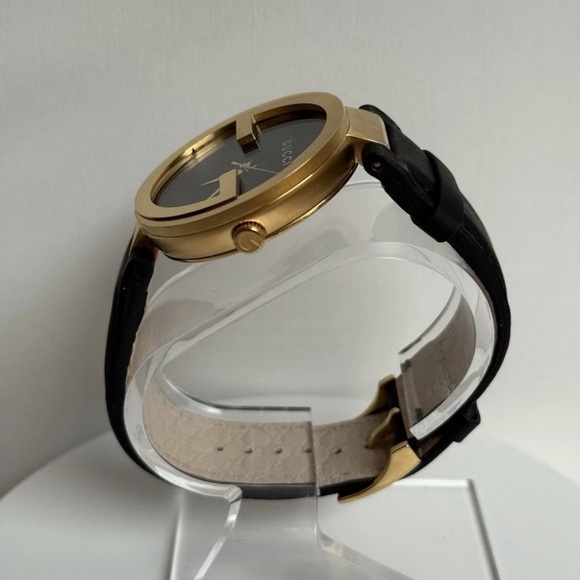 Gucci Interlocking G Gold PVD Watch - Black Dial - Authentic w/ Papers - Picture 10 of 14